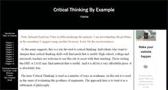 Desktop Screenshot of criticalthinkingbyexample.com